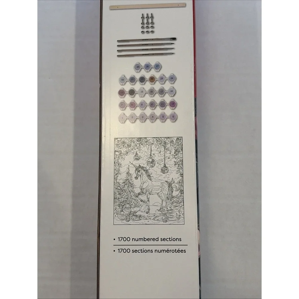 Artist's Loft Christmas Unicorn Ornament Scene Paint by Number Kit New in box